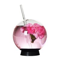 Wholesale Spherical Cocktail Glass Smoked Molecule Creative Food Restaurant Bar Coffee Glass Ball Straw Cup
