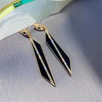 Wholesale Dangle Chandelier Punk Rock Titanium Steel Earrings Long Tassel Clip Earring Male Female Fashion Jewelry Black Color