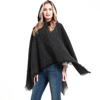 Wholesale Scarves Fashion Autumn Winter Women s Shawl Warm Thick Large Size Girls Loose High Quality Shining Solid Knit Bouncy Poncho