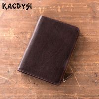 Wholesale Wallets Genuine Cowhide Leather Multifunctional Unisex Men Business Travel Notebook Blank Vintage Designer Diary Journal Book A6 Notepad1