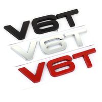 Wholesale Car Sticker V6T V8T D Logo Metal Emblem Badge Decals Stickers for Audi RS Sline S3 S4 S5 S6 S7 S8 A4L A5 A6L A3 A4 A7 Q3 Q5 Q7