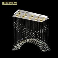 Wholesale Chandeliers Modern LED Crystal Chandelier Light Fixture Rectangle Lamp For Dining Area Meeting Room