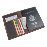 Wholesale Wallets High Quality Travel Passport Holder Leather Document Bag Folder Air Ticket RFID Protective Cover Card Wallet