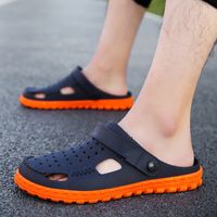 Wholesale Vietnam Slippers Summer New Men s Half Slipper Non Slip Hole Bird s Nest Beach Shoes Comfortable Mesh Sandals