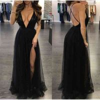 Wholesale Fashion deep V Dresses Casual solid colors for haute couture Party gowns plus size sexy club gorgeous warm