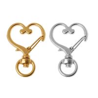 Wholesale Keychains Metal Swivel Lobster Clasp Snap Hook Heart Shape Keychain Jewelry Findings