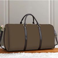 Wholesale Luxury fashion men women high quality travel duffle bags brand designer luggage Genuine Leather handbags With lock large capacity sport bag CM