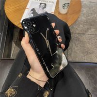 Wholesale Apple IPhone Case Black IPhone Case Letter S Silicone shell Fashion Luxury Dirt resistant Designer Couples Women Fitted Case D2109226HL