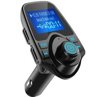 Wholesale T11 LCD Player Bluetooth Hands free Car Auto Kit A2DP V A USB Charger FM Transmitter Wireless Modulator Audio Music Player With Package