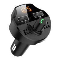 Wholesale Car Fm Transmitter Bluetooth Car Mp3 Player Modulator Adapter Battery Voltage Hands free Dual USB Smart Chip T66