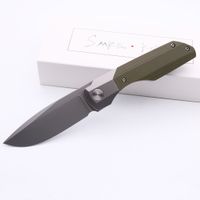 Wholesale Fast Shipping SMKE Knives Custom Synapse Pocket Folding Knife M390 Blade Green Micarta Titanium Handle Survival Tactical Tools