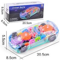 Wholesale New Electric Universal Gear Mechanical Concept Car Colorful Light Music Transparent Children s Toon Toy