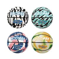 Wholesale Basketball graffiti ball tie dye full print color spray personalized fancy cool net No black and white blue red