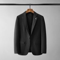 Wholesale Black White Male Blazer Luxury Metal Nail Drill Brooch Plaid One Button Mens Fashion Slim Fit Party Man XL Men s Suits Blazers