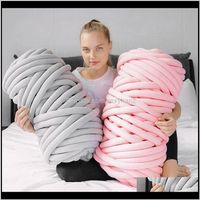 Wholesale Yarn Clothing Fabric Apparel Drop Delivery Ins Coarse Ohhio Filling Cotton Hand Washable Woolen Knitting Blanket Customized Wool Ball