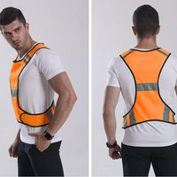 Wholesale Running Jerseys Reflective Vest Night Cycling Outdoor Luminous Sports Jacket Safety Adjustable J1L8