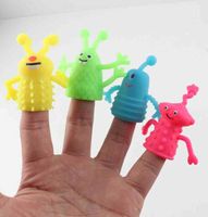 Wholesale Squeeze finger monster Glow in the Dark Luminous Little Monsters Finger Doll Toys Kids Children Story Telling Prop Mini Fingertip Puppet Fingertip Cover Toy G7228PB