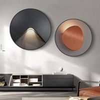 Wholesale Modern Abstract Round Shape Copper Canvas Painting Minimalist Posters And Prints Wall Art Pictures For Living Room Decoration Paintings