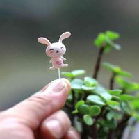 Wholesale 100Pcs Miniatures Fixed Pin Fairy Garden Gnomes Moss Terrariums Resin Craft Figurines For Home Decoration Y211112