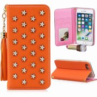 Wholesale Luxury rivet stars pu leather wallet phone cases with card slot for iPhone pro promax X XS Max Plus case cover
