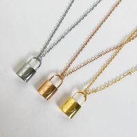 Wholesale Luxury Designer Jewelry women Necklace Gold Lock Pendant Necklaces Stainless Steel Silver Rose Gold Earrings Bracelet Fashion Jewelry