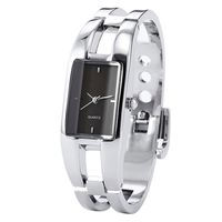Wholesale Women s Square Dial Changing Color Bracelet Bangle Quartz Fashion Wrist Watch Creative Wrist Watch Men Women Quartz Watch w05