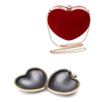 Wholesale Bag Parts Accessories X Cm Heart Dressing Case And Bronze Metal Purse Frame With White Faceted Rhinestone Clasp
