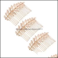 Wholesale Hair Brushes Care Styling Tools Products Flower Bridal Combs Retro Olive Branch Leaf Hairpin Lovely Aessory Drop Delivery Osd9U