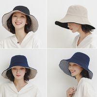 Wholesale Japan uvcut children s anti sun UV double side big s same face covering fisherman s hat