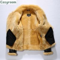 Wholesale European Size High Quality Super Warm Genuine Sheep Leather Coat Big B3 Shearling Bomber Military Fur Jacket Men s Jackets