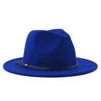 Wholesale 25Simple Women Men Wool Vintage Gangster Trilby Felt Fedora Hat With Wide Brim Gentleman Elegant Lady Winter Autumn Jazz Caps