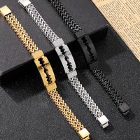 Wholesale Link Chain L Stainless Steel Bracelet For Men MM Link Wrist Bracelets Male Mannen Armband With Magnet Clasp Name Engraveable