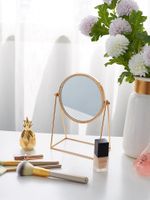 Wholesale Metal Decorative Mirror Lady Desktop Makeup Crafts Three Dimensional Princess Home Decor Accessories Mirrors