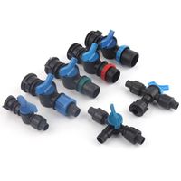 Wholesale Watering Equipments mm Water Tape Ball Valve Drip Irrigation Hose Pipe By pass Connectors Farm Spray Controller