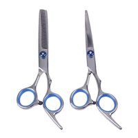 Wholesale 6 inch Cutting Thinning Styling Tool Hair Scissors Stainless Steel Salon Hairdressing Shears Regular Flat Teeth Blades a57