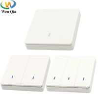 Wholesale 433Mhz Wireless Rf Wall Panel Transmitter Safety Switch Can Be Pasted At Will Hall Living Bedroom Led Lights DIY Remote Controlers
