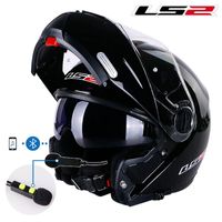 Wholesale Arrival Original LS2 FF325 Flip Up Bluetooth Headset Intercom Motorcycle Helmet WIth Double Dual Lens Man Women Casto Moto Helmets