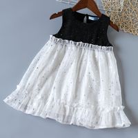 Wholesale Humor Bear Girls Floral Dress NEW Baby Girls Dress Party College Style Lapel Princess Dress Fashion Kids Children Clothing Q2