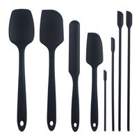 Wholesale Baking Pastry Tools Silicone Spatula Set of include Mini Spatulas Heat Resistant Kitchen Utensils for Cooking Mixing KDJK2104
