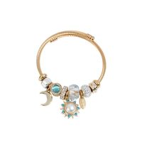 Wholesale Personalized male and female couple bracelet pearl diamond sunflower Pendant Bracelet creative adjustable hand jewelry