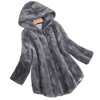 Wholesale Luxury Genuine Piece Mink Fur Coat Jacket Autumn Winter Women Outerwear Garment LF9041