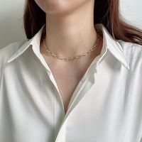 Wholesale European American Japanese And Korean Version Of S925 Silver Plated K Gold Necklace Ladies Fashion Small Cross border Clavic Chains
