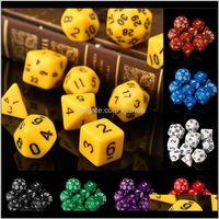 Wholesale Outdoor Activities Set Polyhedral Dungeons Dragons Daggerdale For Dnd Mtg Rpg Poly Board Games Gathering Toy With Dice Bag N8Vga