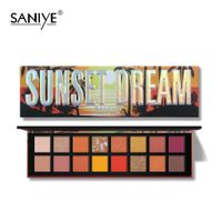 Wholesale 16 Color Eyeshadow ins super bright pink pearl sunset purple colors suitable for beginners T096