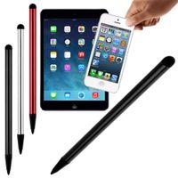 Wholesale Dual Use Metal Capacitive Screens Stylus Pens Handy Touch Pen Resistive screen Touch Pen For Tablet PC Mobile Phone