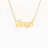 Wholesale Stainless Steel Jewelry Necklace Pendants Gold Color Punk Angel Baby Girl Princess Necklaces Mom Lovers Girlfriend Gift Pendant