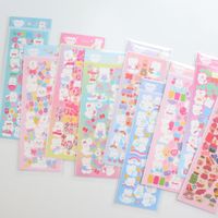 Wholesale Gift Wrap Korean Rainbow Laser Cartoon Bear Idol Card Stickers DIY Scrapbooking Junk Journal Diary Po Mobile Phone Sticker