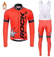 Wholesale Racing Sets Men Winter Thermal Cycling Clothing Bike Uniform Rock Long Sleeve Jersey Set Ropa Ciclismo MTB Maillot