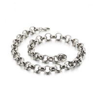 Wholesale Silver Color Or Gold Tone Metal Stainless Steel Rolo Round Link Chain Mens Womens Necklace Bracelet Bangle Chains