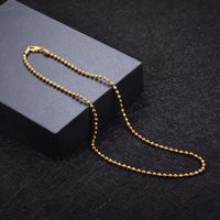 Wholesale Gold Colour Copper Cute Romantic Chain For Women Girls Ball Strand Jewelry Party Gifts High Quality Necklace N3 Chains
